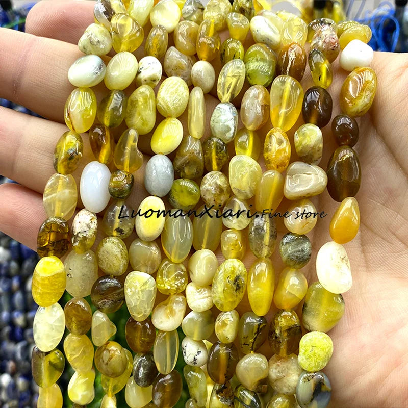 8-10mm Natural Stone Green Apatite Irregular Loose Spacer Beads for Jewelry Making Diy Earrings Bracelet Charms Accessories 15''