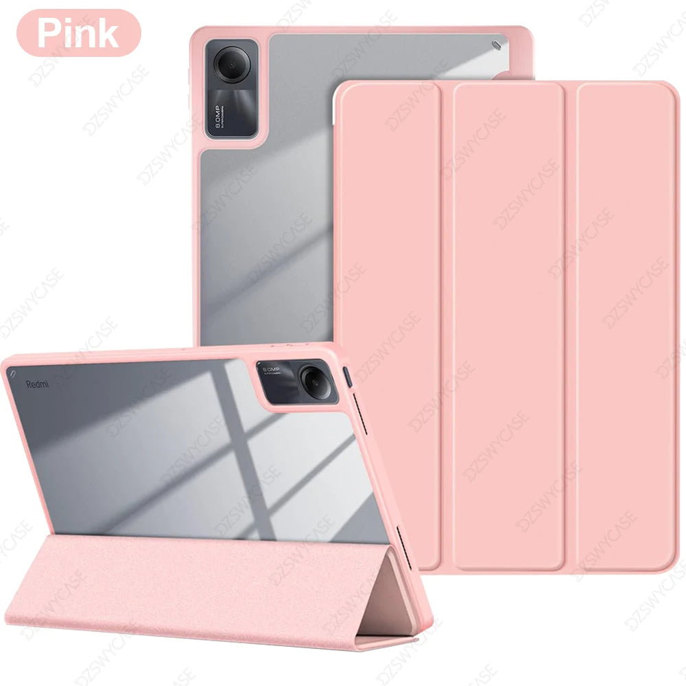 Case for Redmi Pad SE 11 inch Shockproof Cover with Clear Transparent Back Shell Redmi Pad SE 2023 Cover with Auto Wake/Sleep