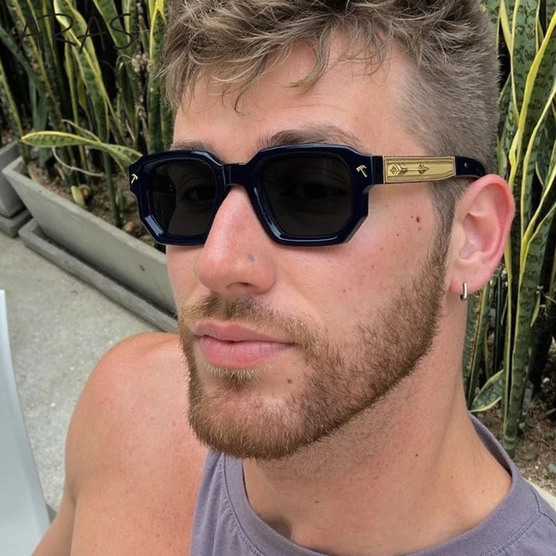 Polarized Square Sunglasses Men 2026 Luxury Brand Vintage Rectangle Sun Glasses Classic Driving Eyewear For Male UV400 Shades