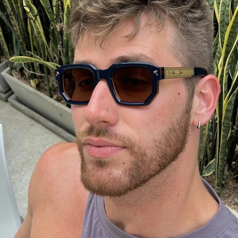 Polarized Square Sunglasses Men 2026 Luxury Brand Vintage Rectangle Sun Glasses Classic Driving Eyewear For Male UV400 Shades
