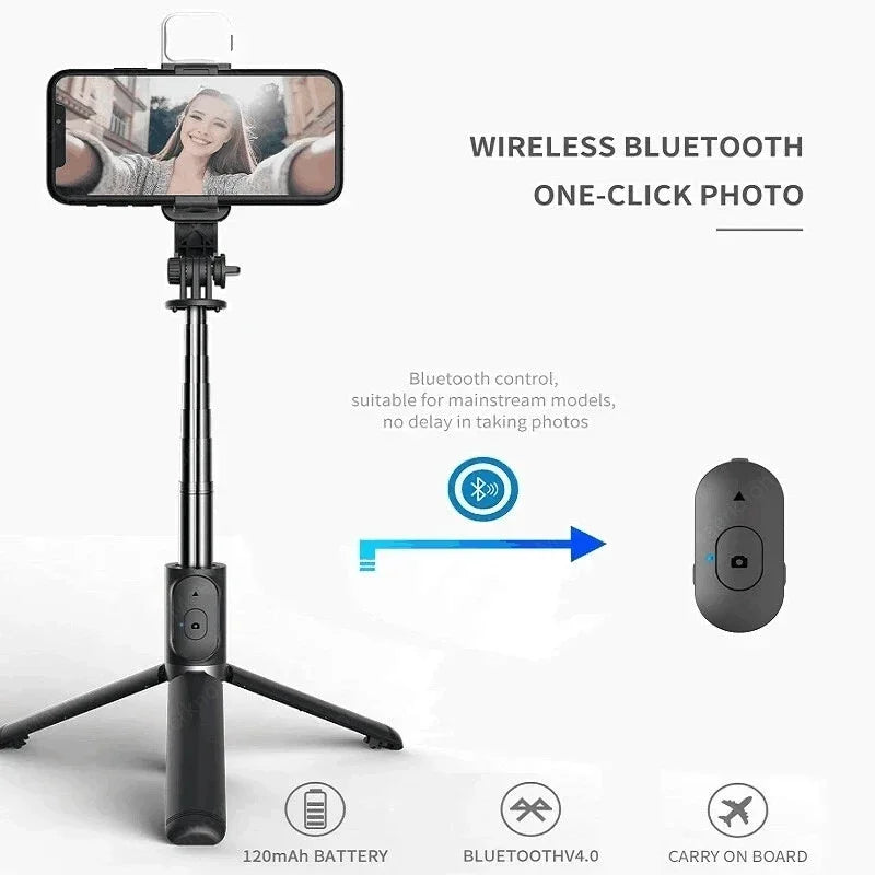 Selfie Stick Wireless Bluetooth Tripod Stand Portable Multifunctional Tripod With Wireless Remote Shutter For IOS Android Phone