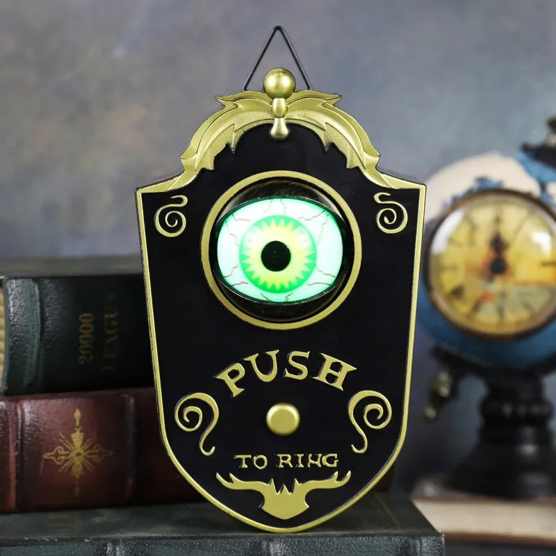 Halloween Decoration LED Hanging One-Eyed Doorbell Glowing Eyeball Horror Sound Halloween Party Home Decorations Props 2025