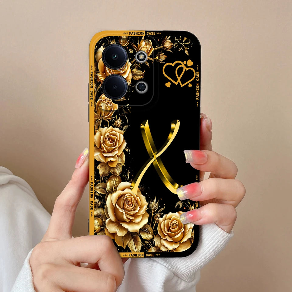 Case For Redmi 15C 14C 13C Alphabet From A-Z Non-slip Full Protection Trendy Phone Protector For Xiaomi Redmi15C redmi 14c Capa