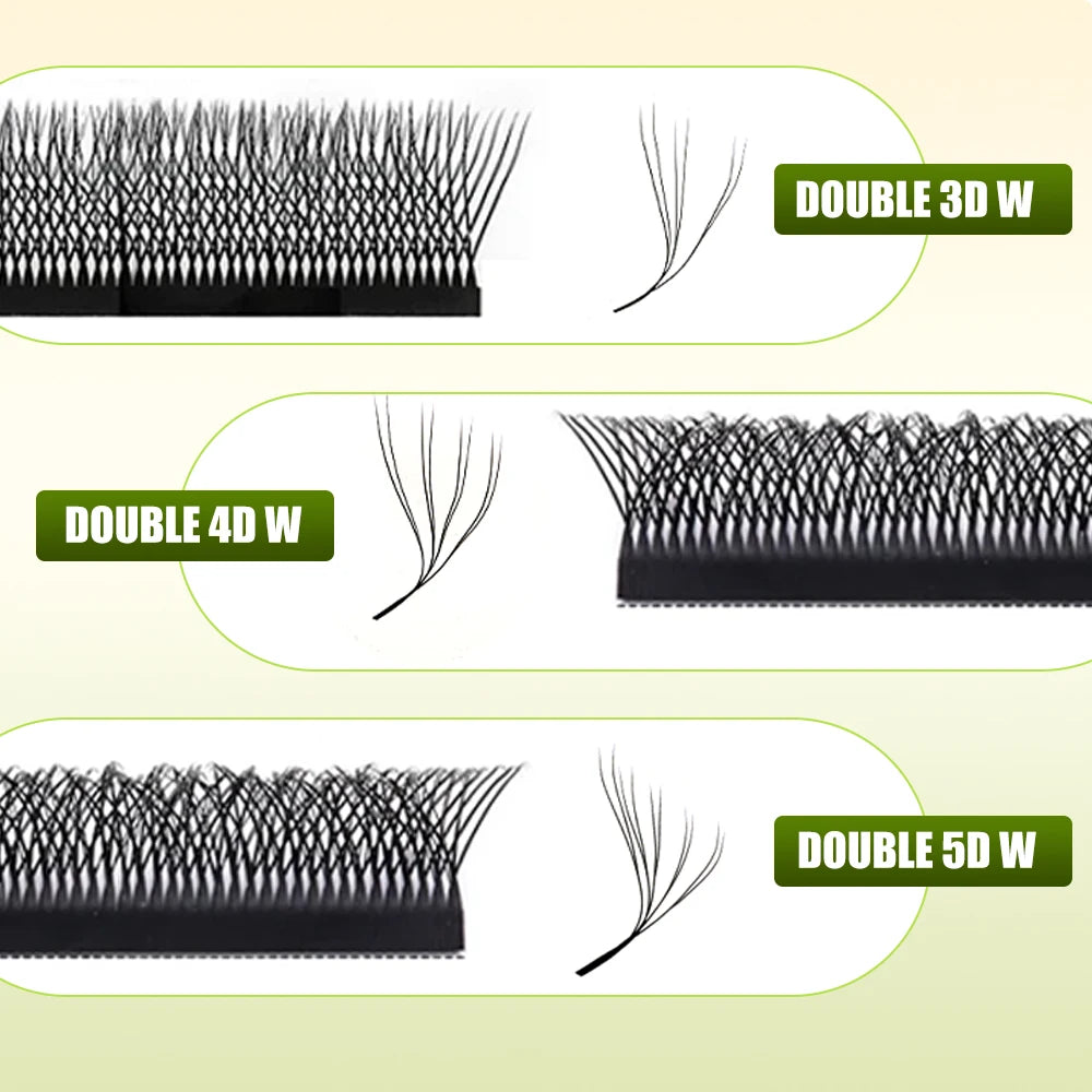 FADVAN Double Tips 6D 8D 10D W Shape Eyelashes Extensions Natural Volume Fans Eyelashes Makeup Tools