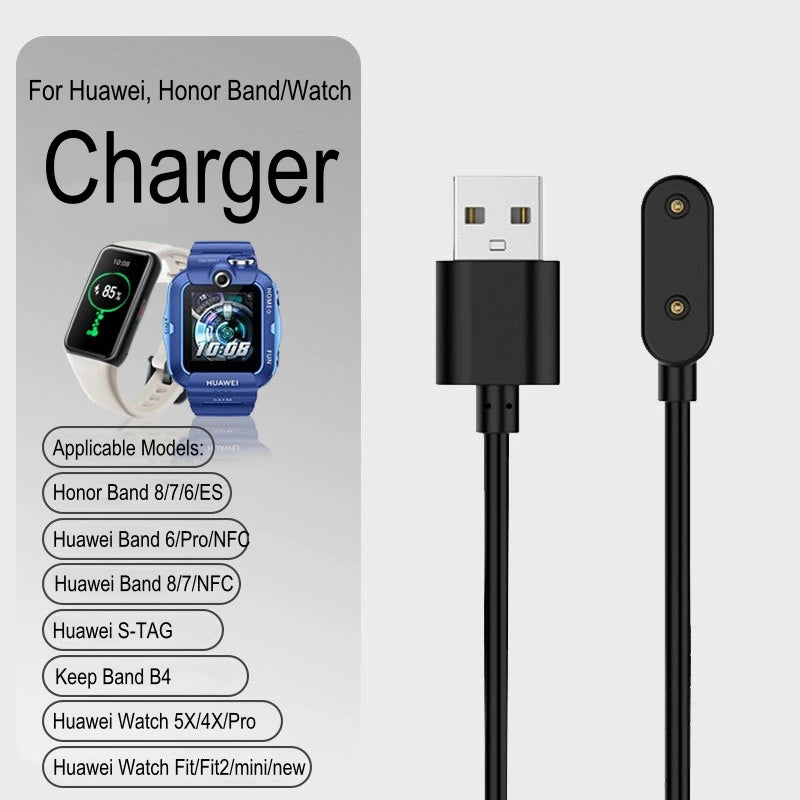 USB Type C Magnetic Charging Cable for Huawei Band 10 9 8 7 6 Fit3 Fit2 Fit, Kids Watch 5X 4X 5 4 S-TAG Honor Band 5i ES Keep B4